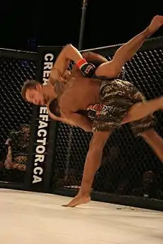 Image 37Fighter performs a takedown on his opponent. (from Mixed martial arts)