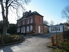 The town hall and school in Francières