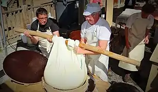 Putting into the beech wood mould