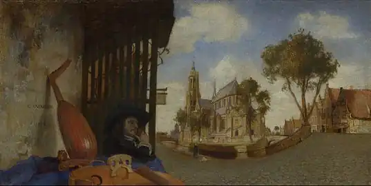 A View of Delft (1652) exploring an exaggerated, panoramic perspective