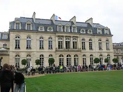 The Hotel d'Évreux, now the Élysée Palace, residence of the President of France (1718–20), by Armand-Claude Mollet