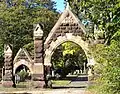 Monumental gateway of Fair Haven Union Cemetery.