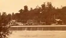 Boathouse Row from the west shore (1872-73)