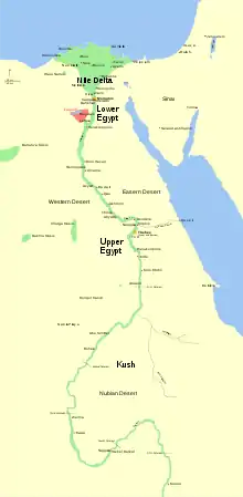 Image 29Map of Egypt (from Prehistoric Egypt)