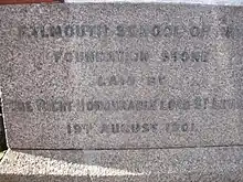 Falmouth School of Art - original building - Foundation stone 1901.