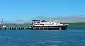 Alaska Ferry Tustamena arrives monthly in False Pass.