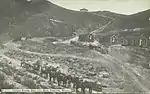 Transporting ore by wagon, Fairview, c 1906