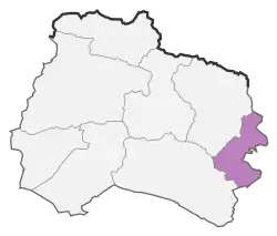 Location of Faruj County in North Khorasan province