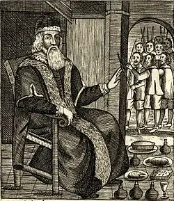 Image 5The Examination and Trial of Father Christmas (1686), published after Christmas was reinstated as a holy day in England (from Culture of the United Kingdom)