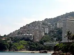 Vidigal. The tall building to the right is the Sheraton Rio luxury hotel