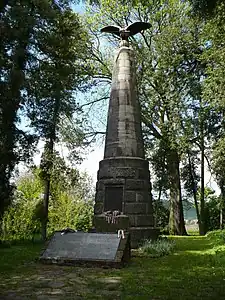 Monument of the Battle of Segesvár of 1849 in the Sándor Petőfi Museum park