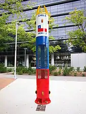 Replica of the Fénix 2 capsule in Canberra