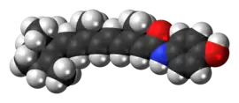 Space-filling model of the Fenretinide molecule