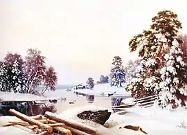 Winter landscape in Haminalahti, 1856