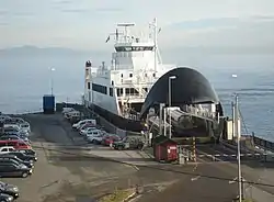 View of the village ferry port