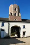 The porch and octagonal tower seen from the courtyard