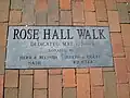 Rose Hall Walk marker in front of the Ferry Plantation House