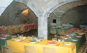 Party held in vaulted cellar