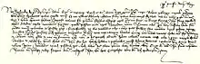 King Sigismund's charter of grant of 1409