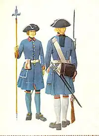 Image 19Finland Ostrobothnia regiment uniforms in 1705 (from History of Finland)