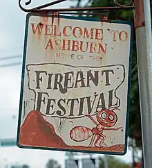 Fire Ant Festival Sign