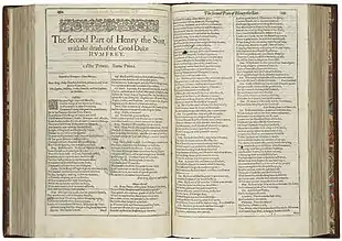 Colour image of Shakespeare's first folio