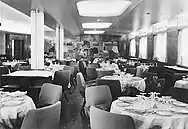 The first-class dining room on board Andrea Doria