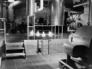 Image 35The first light bulbs ever lit by electricity generated by nuclear power at EBR-1 at Argonne National Laboratory-West, December 20, 1951. (from Nuclear power)