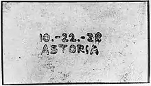 Astoria 10-22-38 (The first xerographic image)