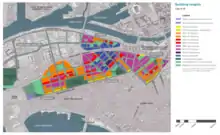 Map showing the height controls mandated in the 2018 Fishermans Bend Framework