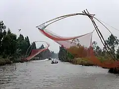 Lift nets in Cà Mau, Vietnam