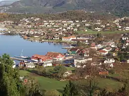 View of the village of Fitjar