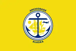 Flag of Anchorage, Alaska (an anchor)