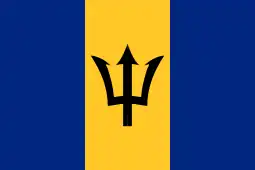 Flag of Barbados (trident)