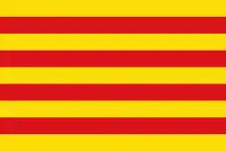 The flag of Catalonia