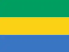 The flag of Gabon, a simple horizontal triband.