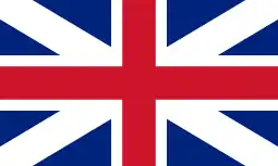 Union Flag used in the Kingdom of England, 1606–1707.