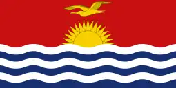 Flag of Kiribati (rising sun)