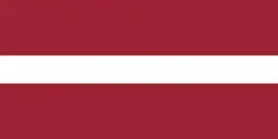 The flag of Latvia, a simple horizontal triband.