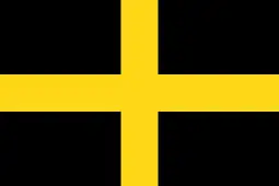 Flag of Saint David (symmetric cross)