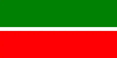 Flag of Tatarstan, Russian Federation (barrulet)