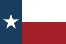 1839–1845/46  Republic of Texas national flag from 1839 to 1845/46; identical to modern state flag, except that the colors were not standardized, and often had a lighter shade