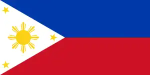 Flag of the Philippines (charged horizontal bicolour)