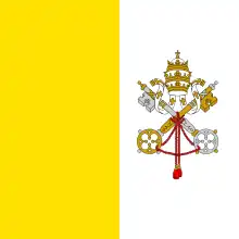 Flag of The Roman Catholic Church, also the flag of Vatican City and The Holy See