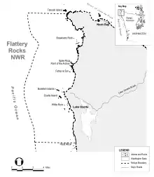 Flattery Rocks map