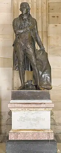 Thomas Jefferson, 1834, in the Rotunda of the U.S. Capitol