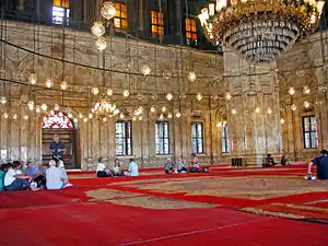 The alabaster covered interior.