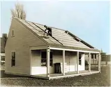 Image 39MIT's Solar House #1, built in 1939 in the US, used seasonal thermal energy storage for year-round heating. (from Solar energy)