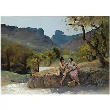 Flirtation in an Arcadian Landscape (1895)