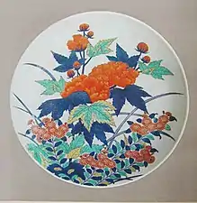 Plate with floral design in the Kakiemon style, Arita, late 17th century, Edo period